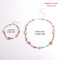 Shangjie Oem Joyas Bijoux de mode ensemble pour les femmes mignons pomme fruit kid bijoux de bijoux bracelet d&#39;été et collier de bijoux de bijoux